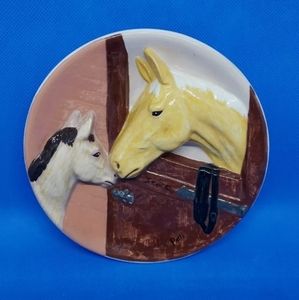 Vintage Horse Pony Plate 3D Decorative Hanging